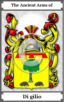 Di gilio Family Crest Download (JPG)  Book Plated - 150 DPI